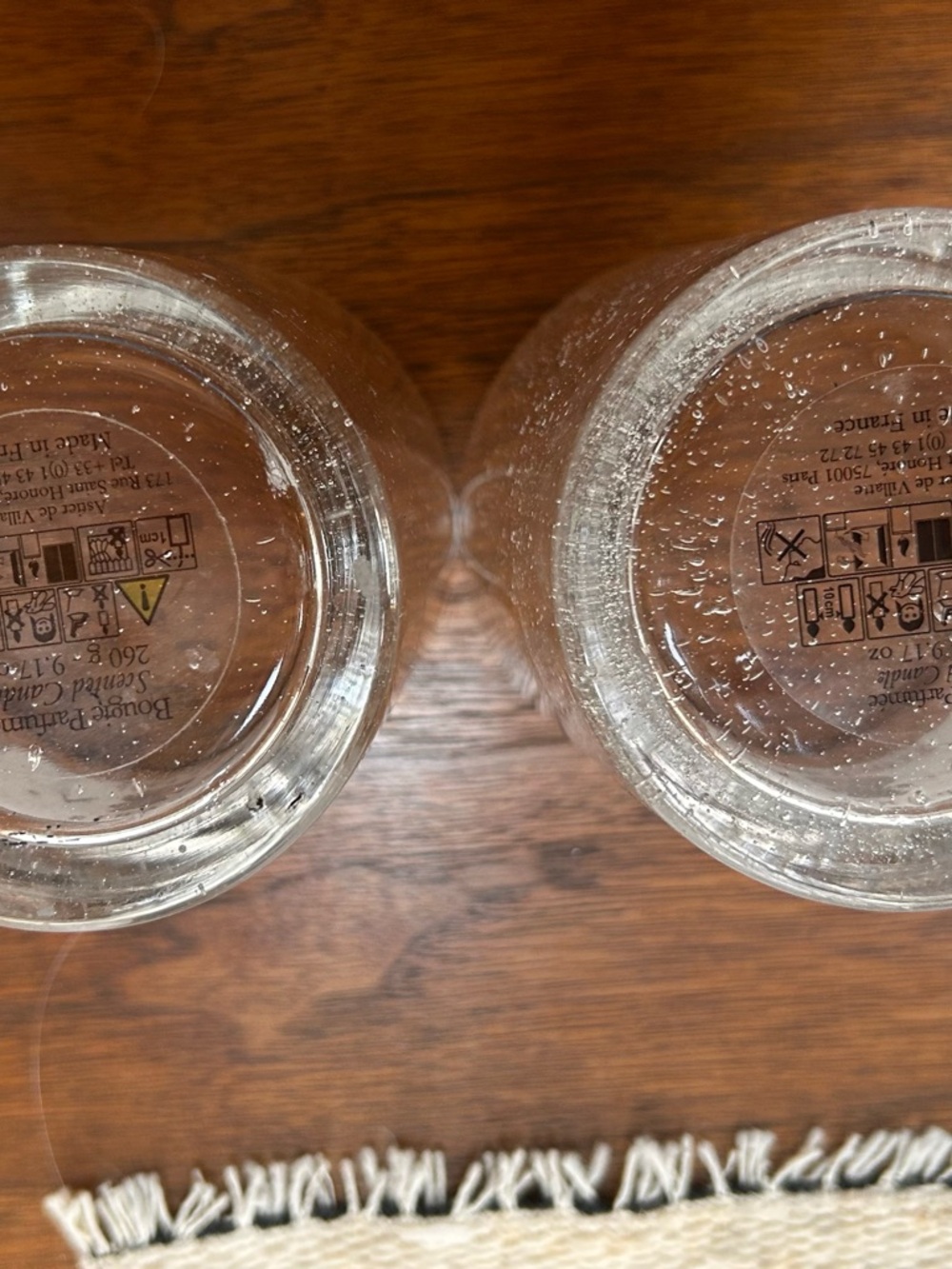 Pair of empty Astier de Villatte handblown French luxury candle vessels. - Picture 4 of 4